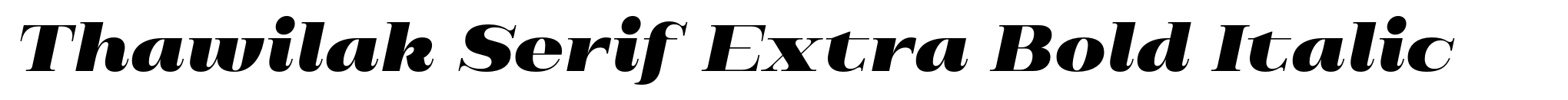 Thawilak Serif Extra Bold Italic image